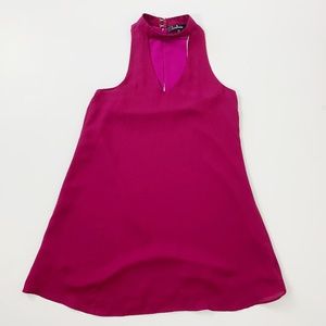 Lulu's XS Purple Keyhole Mini Dress Sleeveless